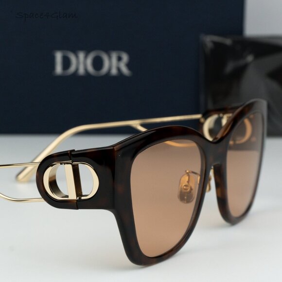 BRAND NEW Dior 30MONTAIGNE B2U CD40082U 53Y 26L0 Havana Brown Women Sunglasses - Picture 4 of 12